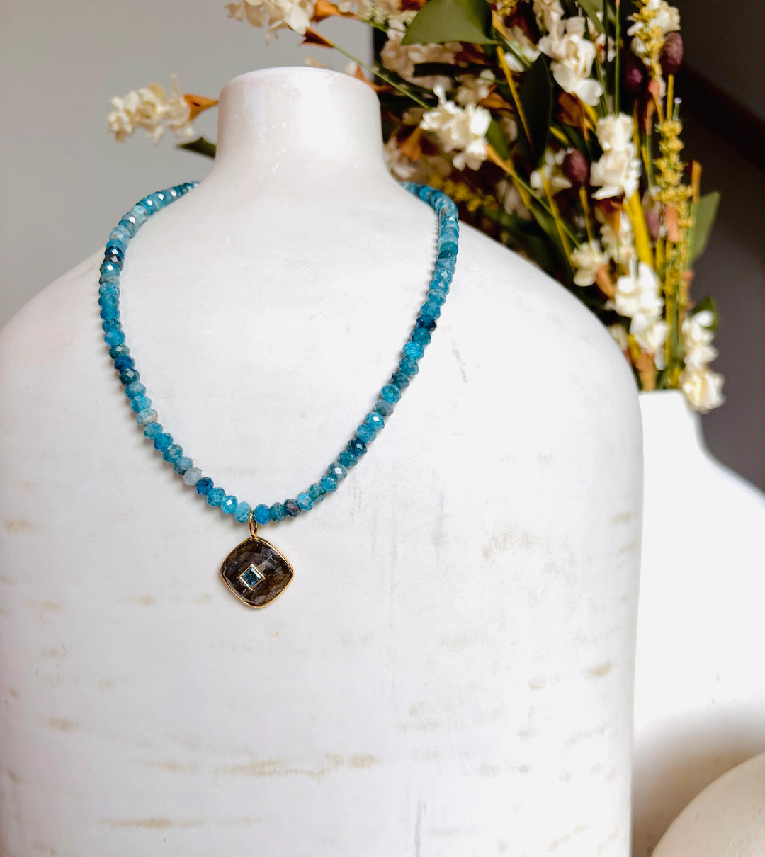Lyra Blue Apatite Necklace