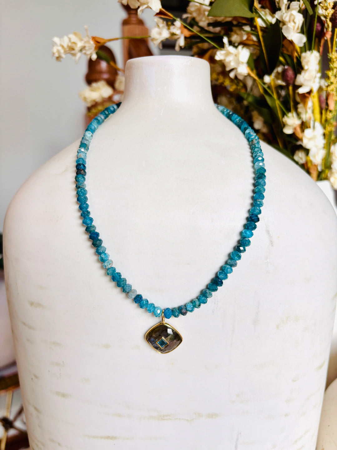 Lyra Blue Apatite Necklace