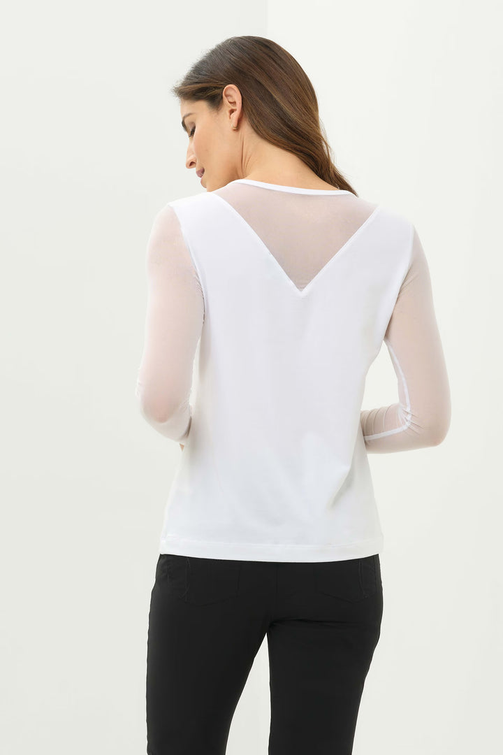 Kim Mesh-Sleeve Top