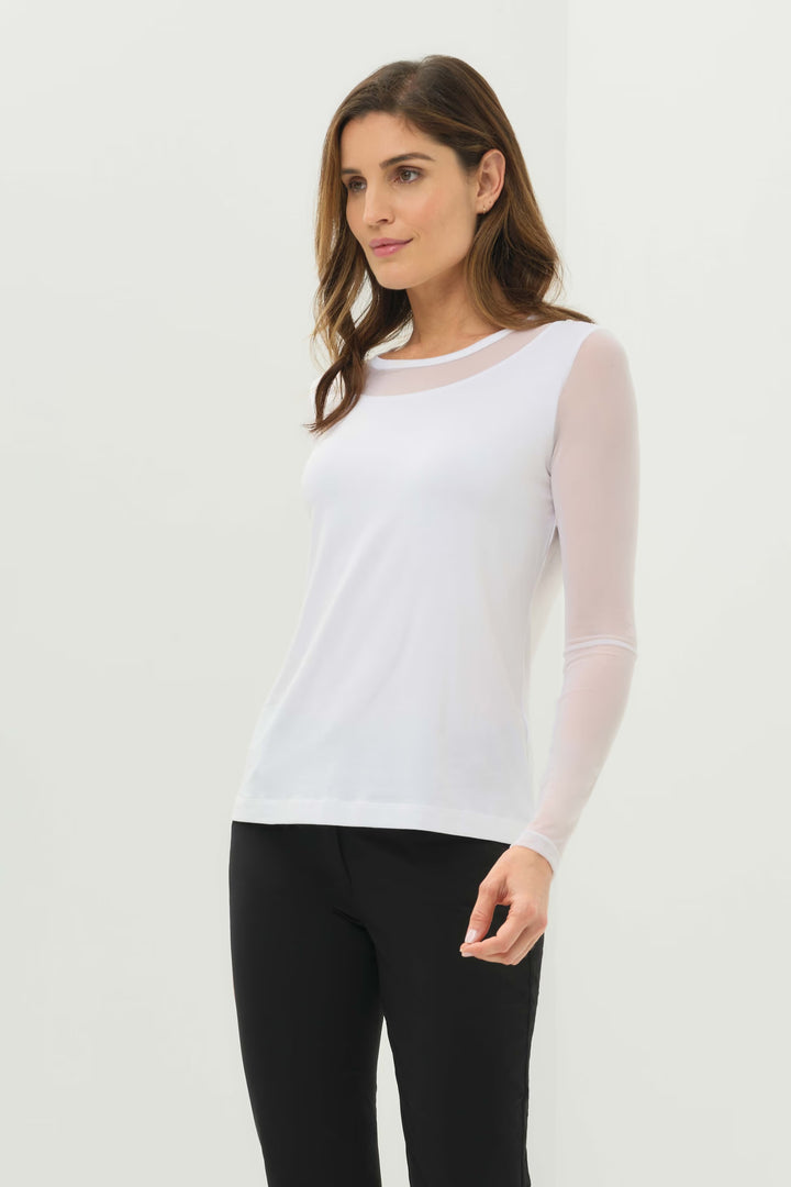 Kim Mesh-Sleeve Top