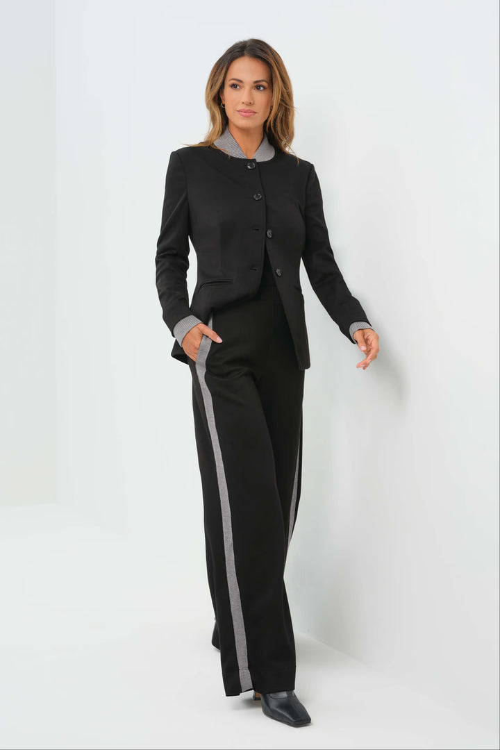 Mita Double-Knit Travel Ponte Wide Leg Pant