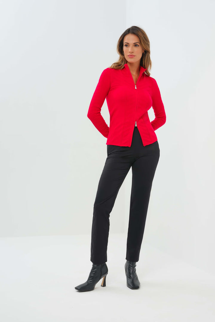 Noelle Sweater Zip Up Top