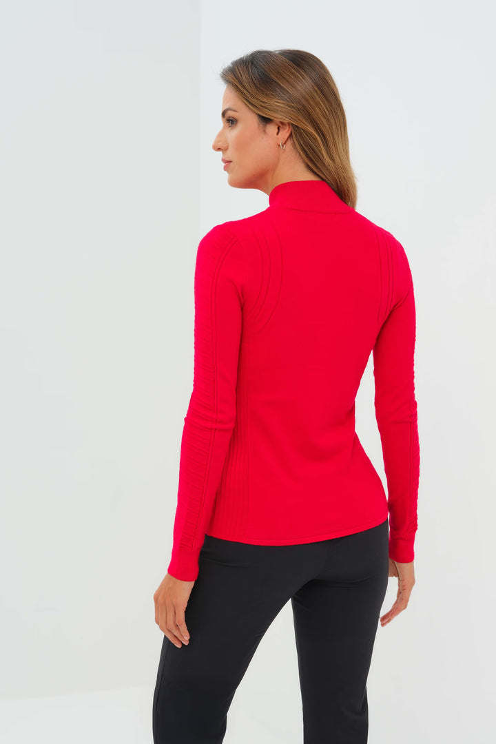 Noelle Sweater Zip Up Top