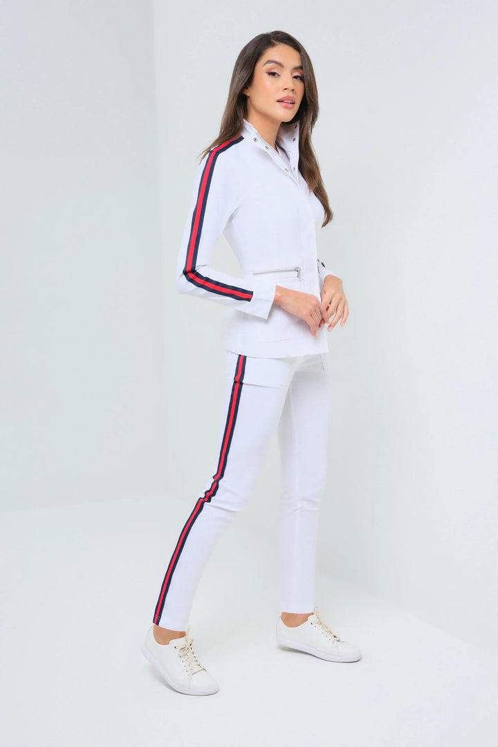 McCall Stripe Performance Cotton Skinny Pant