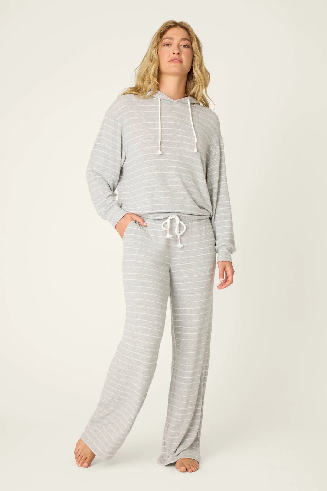 My Dog Is My Valentine Striped Hoodie