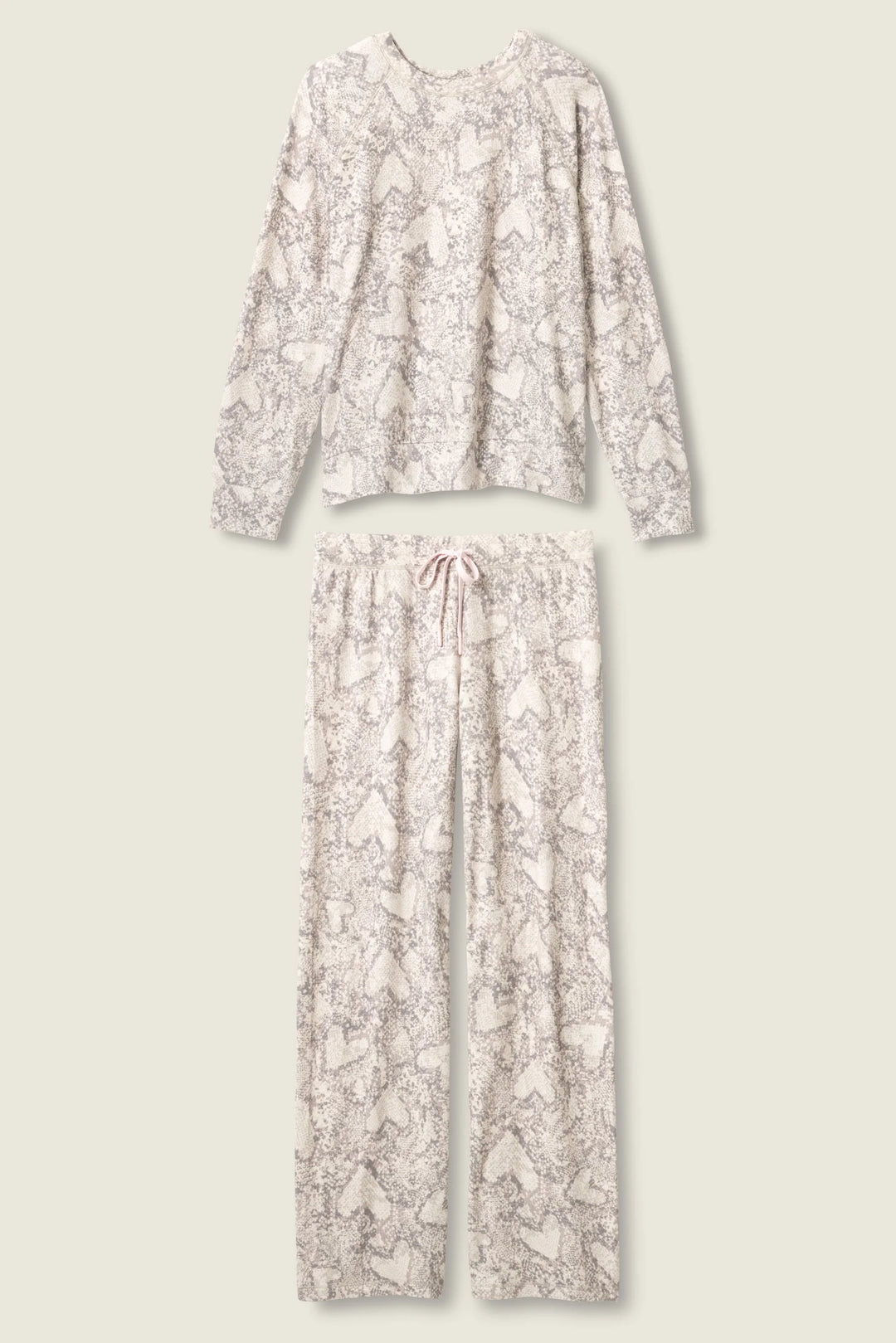 Heart Print Peachy PJ Set