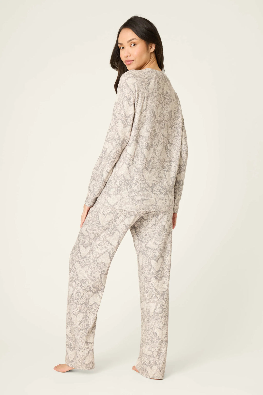 Heart Print Peachy PJ Set