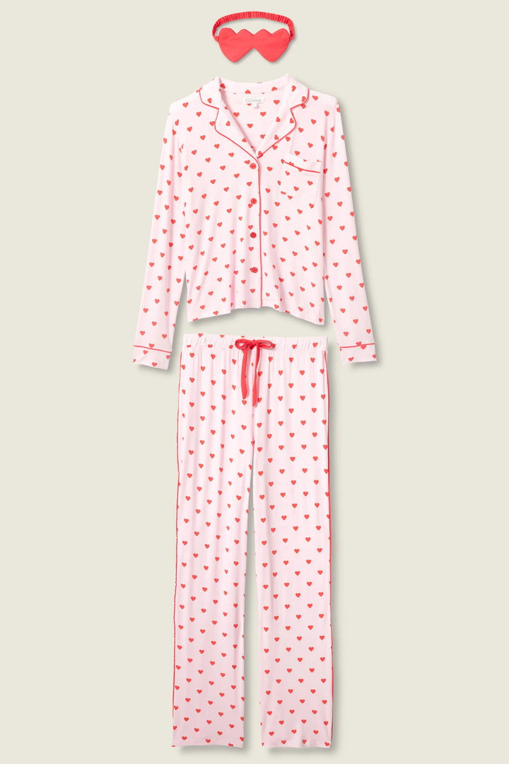 Wildest Dreams Heart Print 3-Piece PJ Set