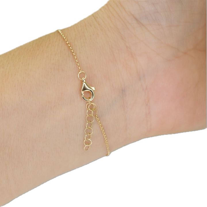 Mini Pave Diamond Disc Bracelet