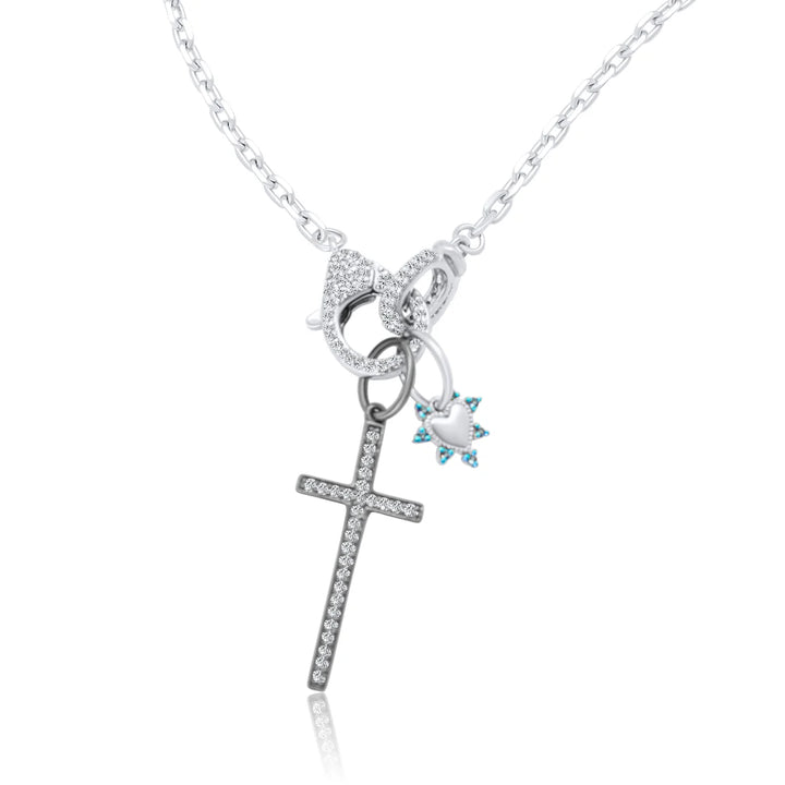 Topaz Studded Heart Charm