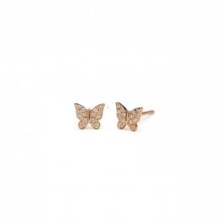 Mini Diamond Butterfly Studs