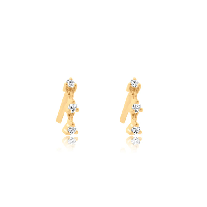 Mini Diamond Trio Dangle Earrings
