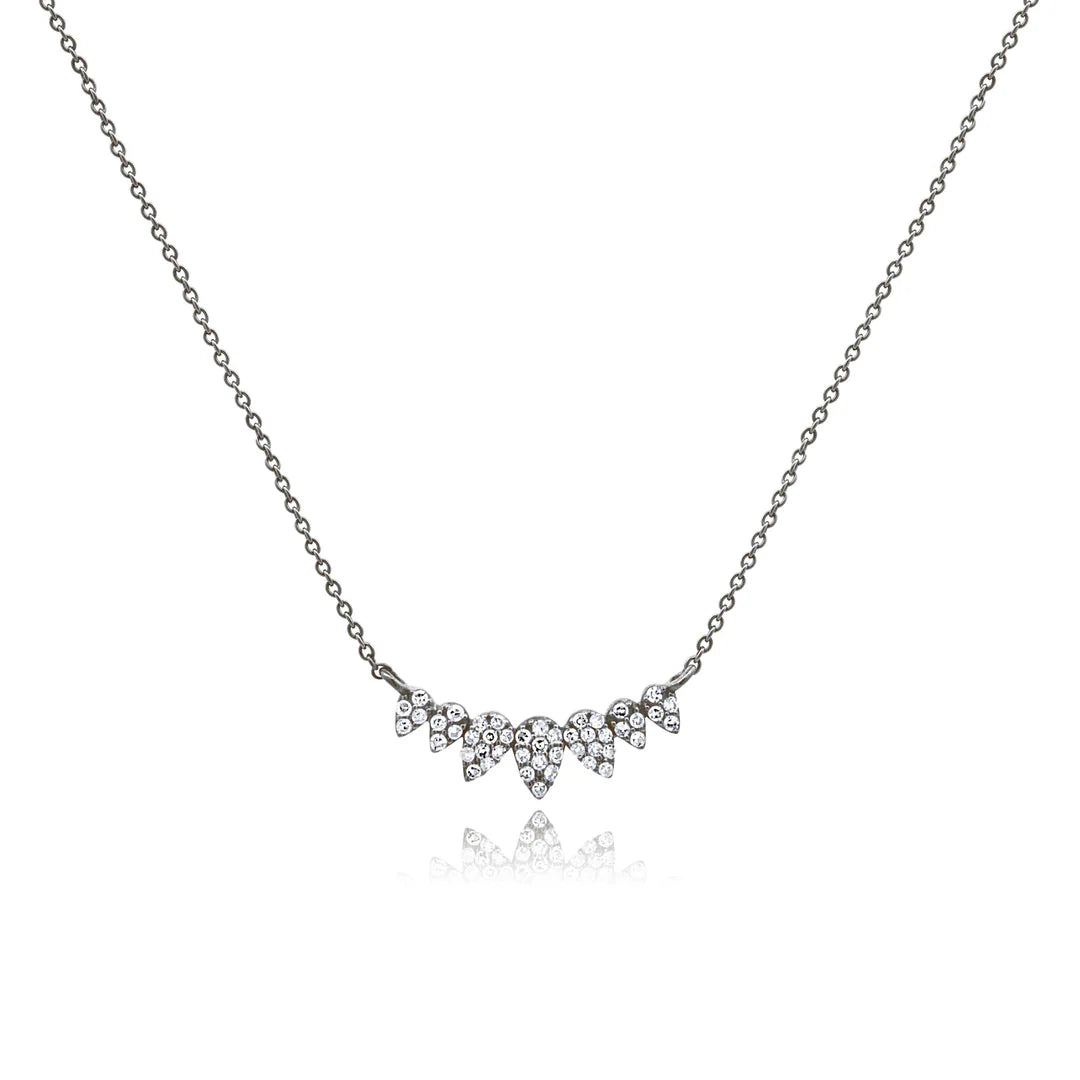 Diamond Pear Cluster Necklace