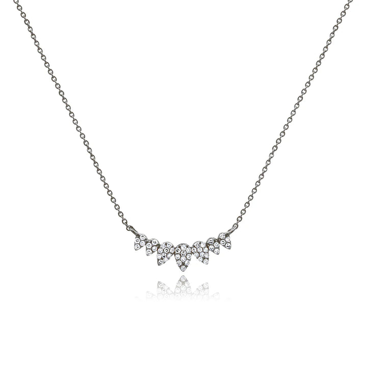 Diamond Pear Cluster Necklace