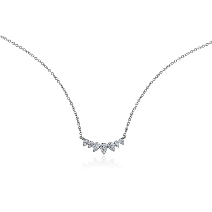 Diamond Pear Cluster Necklace