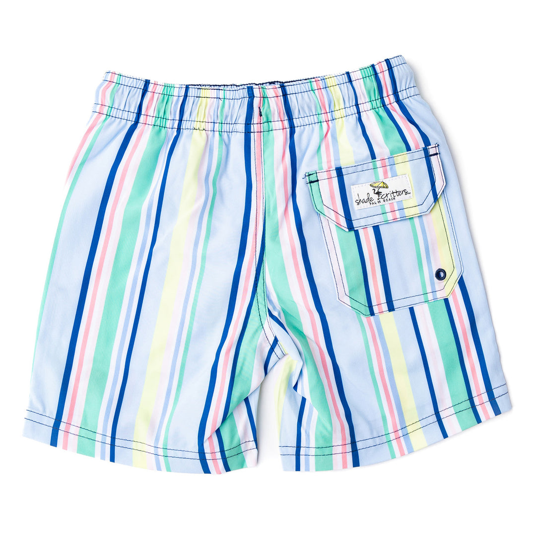 Beach Stripe Boys Swim Trunks