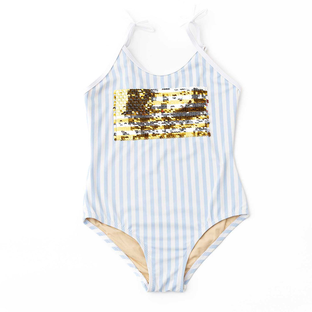 Kids' Americana Sequin One-Piece Swimsuit