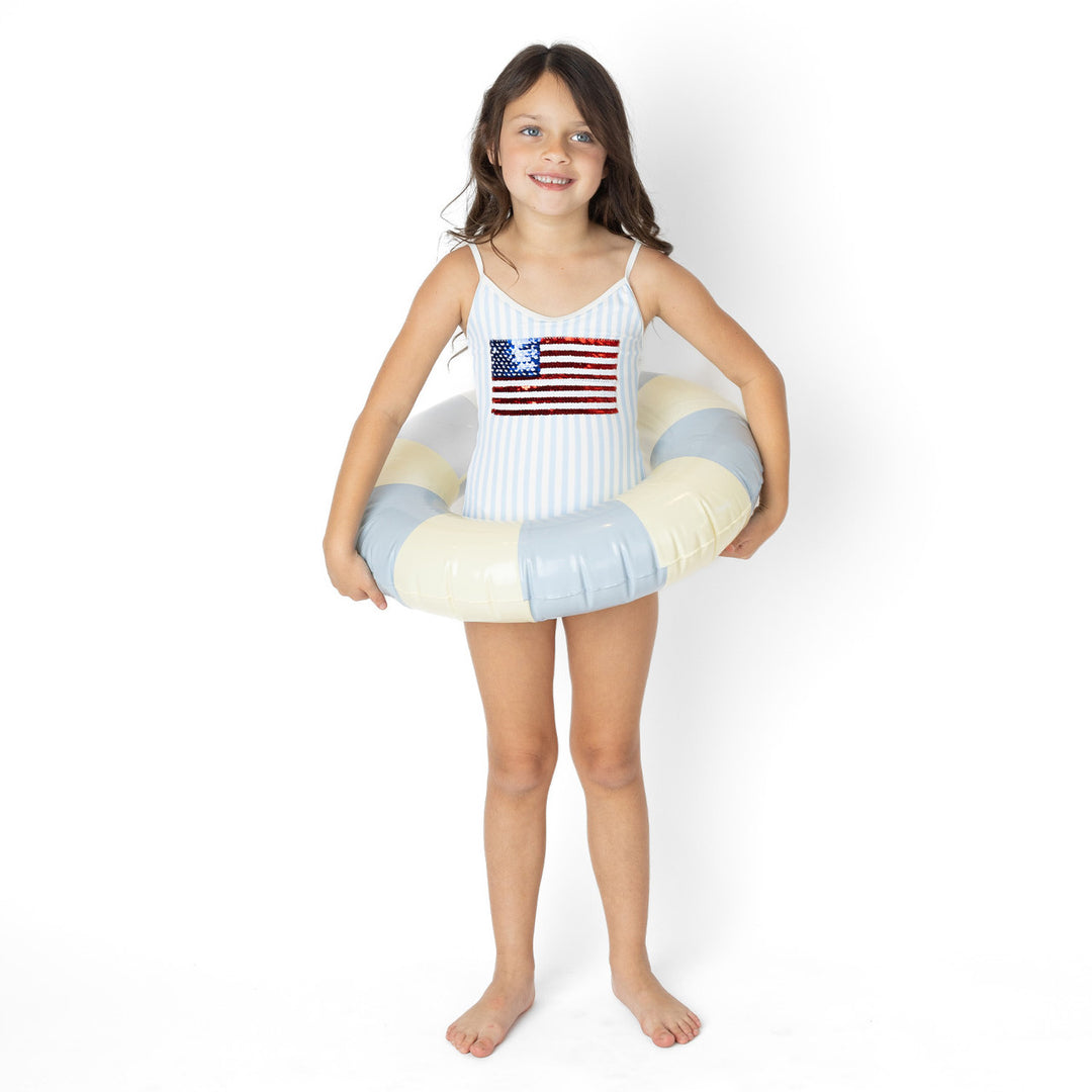Kids' Americana Sequin One-Piece Swimsuit