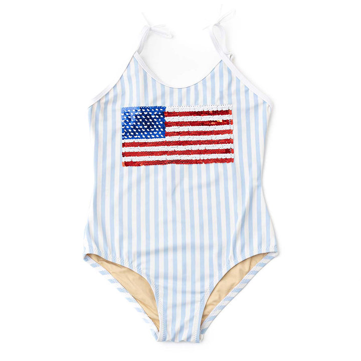 Kids' Americana Sequin One-Piece Swimsuit