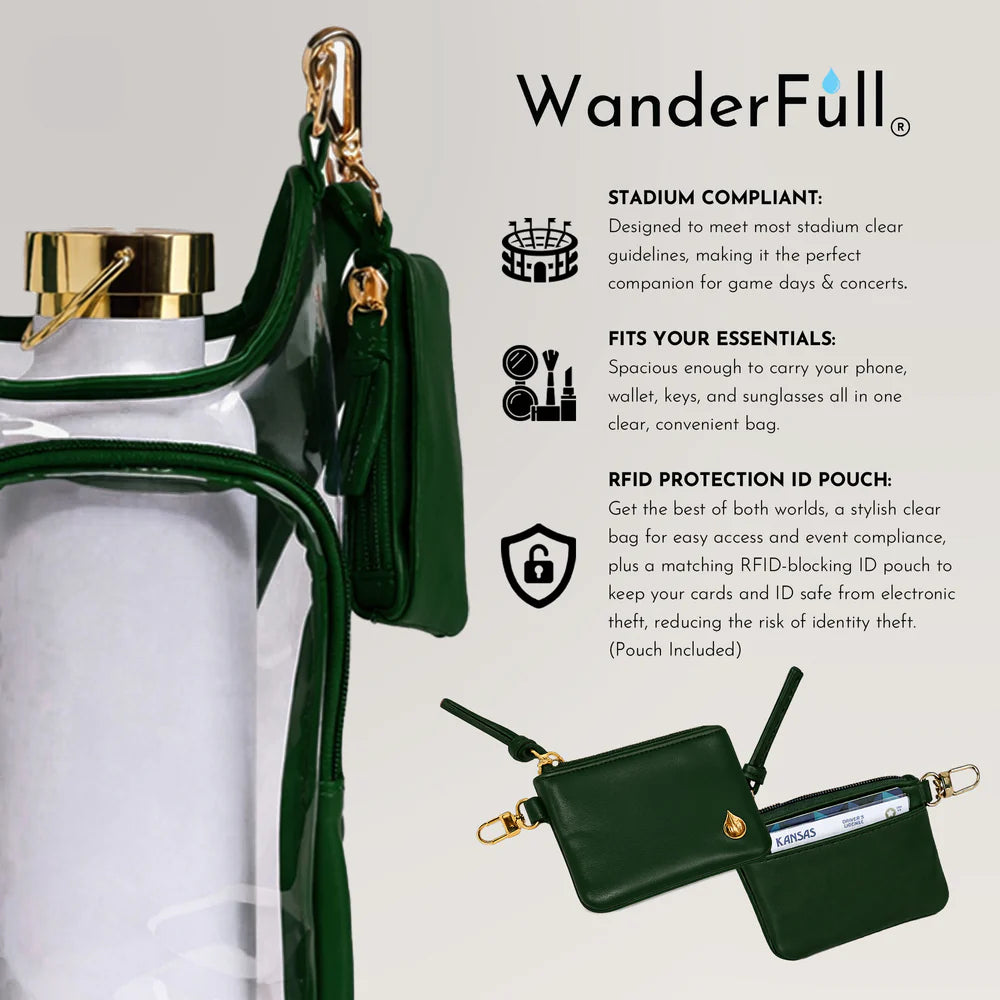 Clear HydroBag® Stadium with Augusta Golf Green Trim