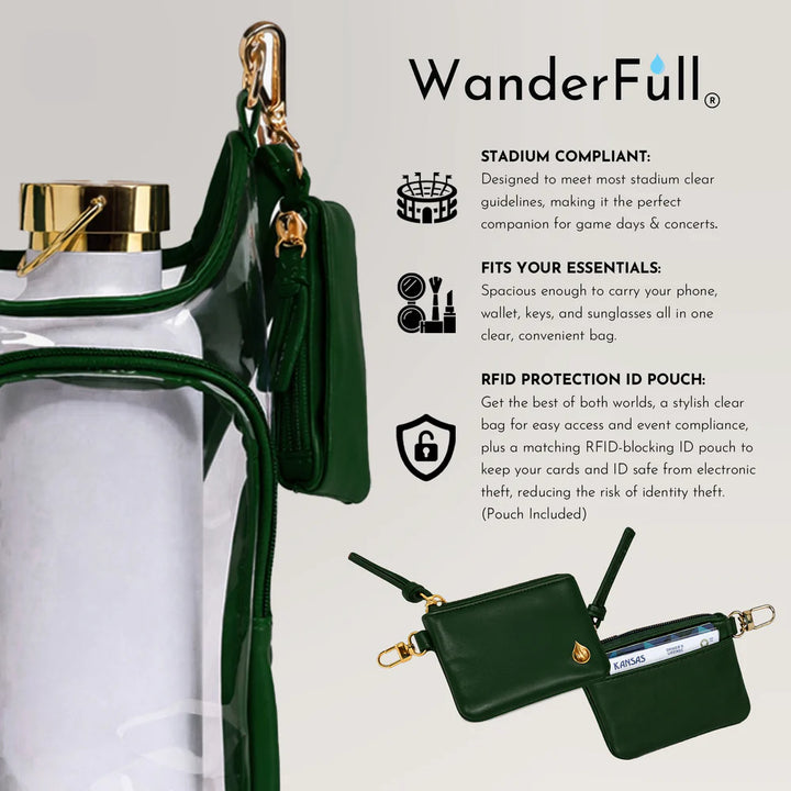 Clear HydroBag® Stadium with Augusta Golf Green Trim