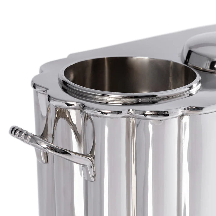 Alsace Brass Two-Bottle Wine Cooler - Polished Nickel