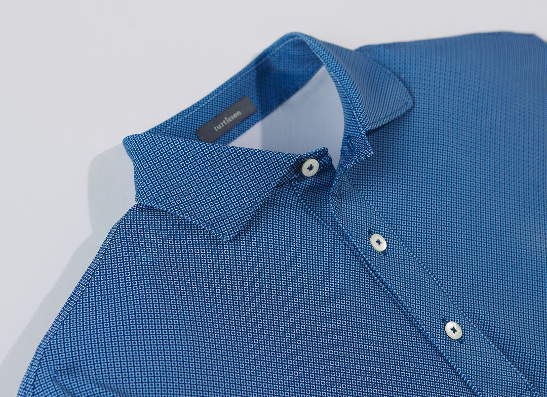 Clarence Mini Diamond Jacquard Performance Polo