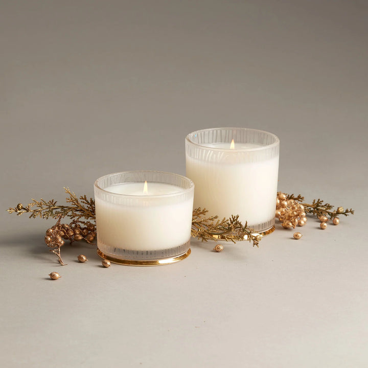Frasier Fir Medium Frosted Wood Grain Candle