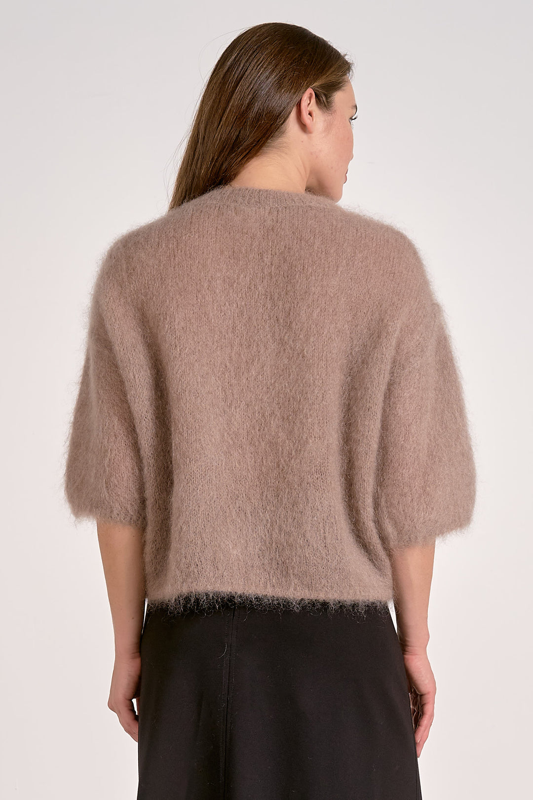 Midi Sleeve Crewneck Sweater