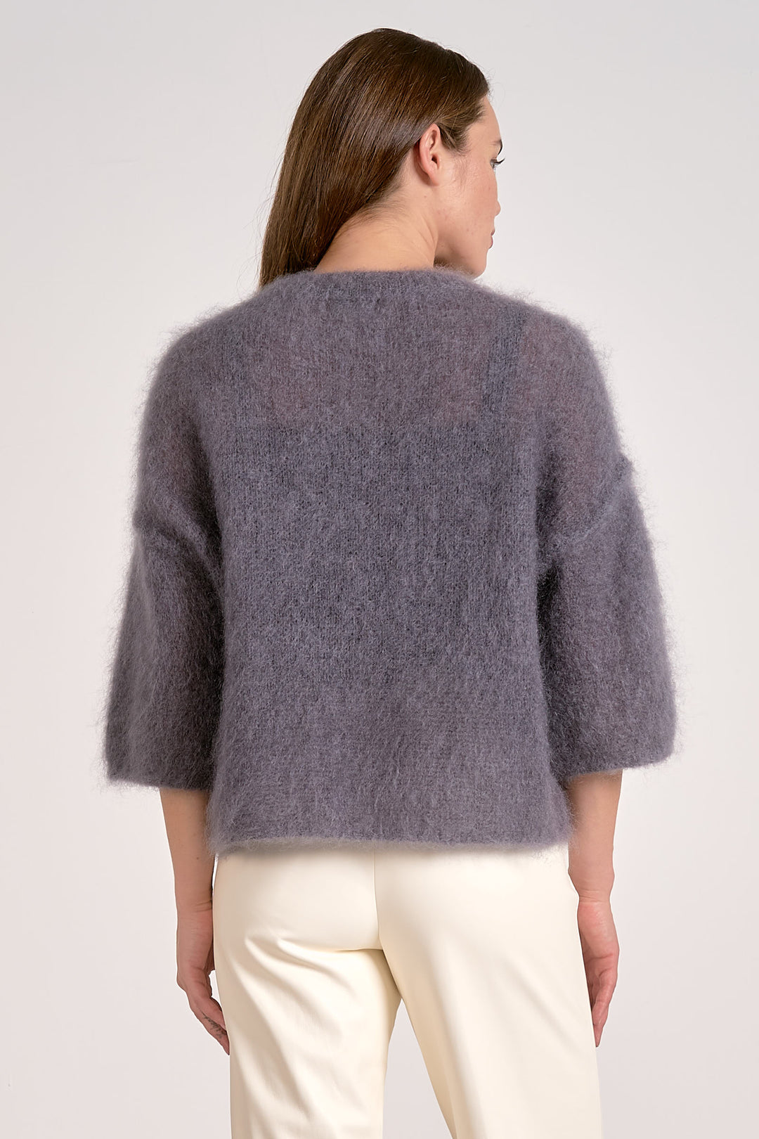 Midi Sleeve Crewneck Sweater