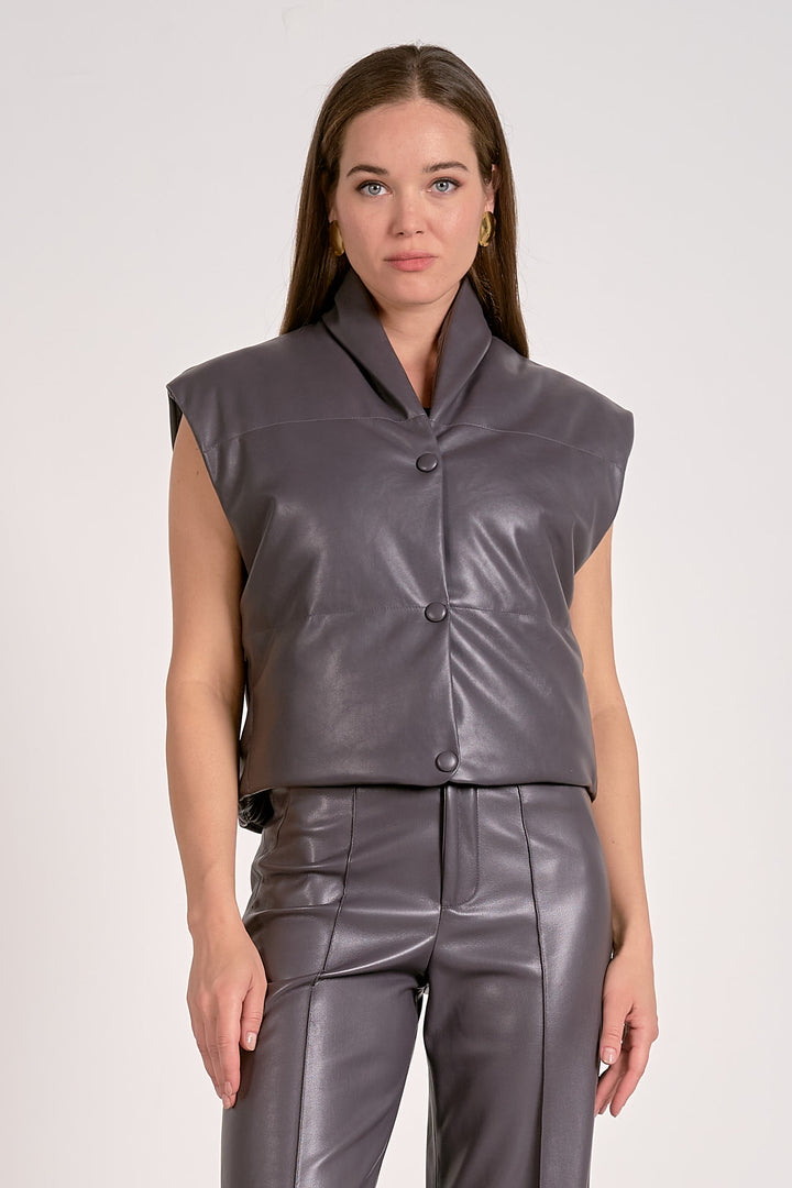 Skye Leather Vest